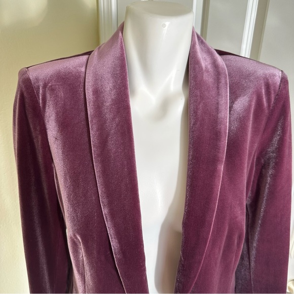 INC International Concepts Velvet Blazer - Rich Burgundy - Picture 7 of 8